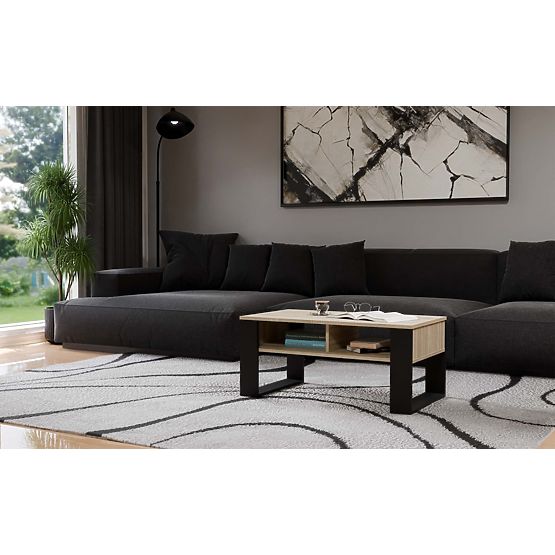 Coffee Table Modern 2P OAK SONOMA BLACK
