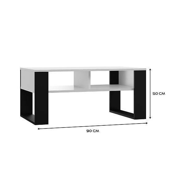 Coffee Table Modern 2P WHITE BLACK
