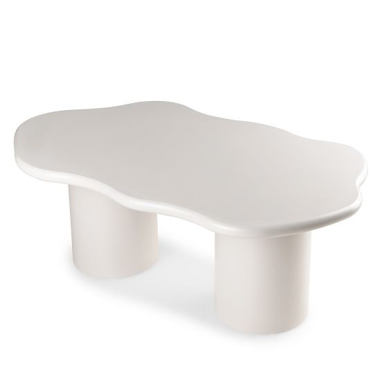 Coffee Table Muse Gray-Beige, Matte, Rounded Shapes