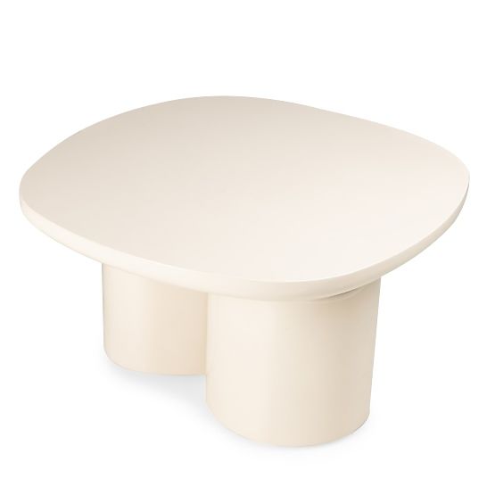 Coffee Table Puro 80 cm, Light Beige, Glossy