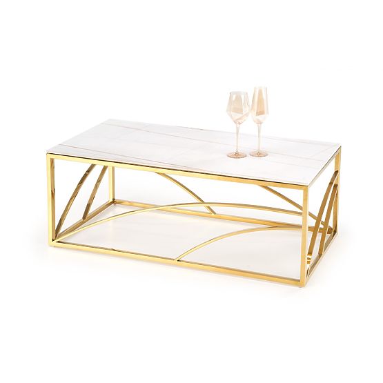 Coffee Table UNIVERSE 3, White Marble / Gold (2p=1pc)