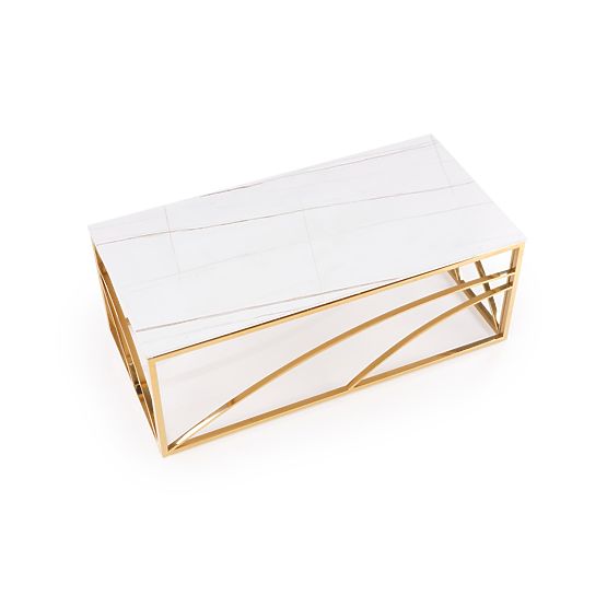 Coffee Table UNIVERSE 3, White Marble / Gold (2p=1pc)