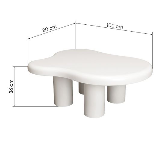 Vercelli Coffee Table 100 cm, White