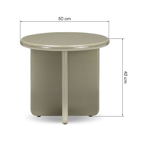 Coffee Table Vivid 50 cm, Olive, Glossy