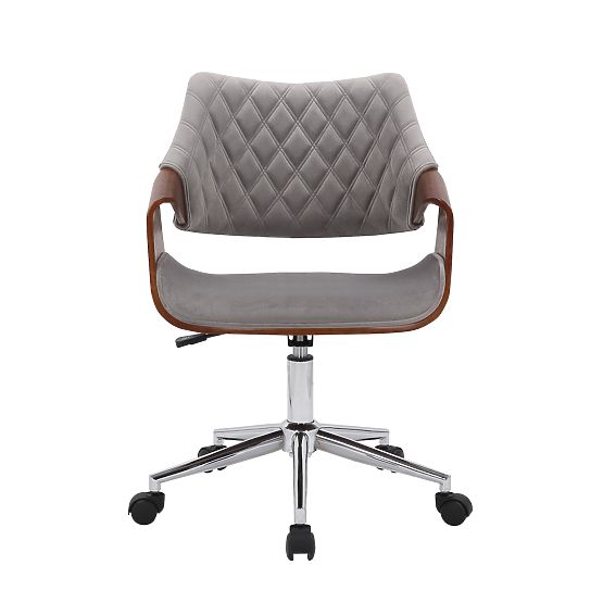 COLT Office Chair Walnut/Gray Velvet