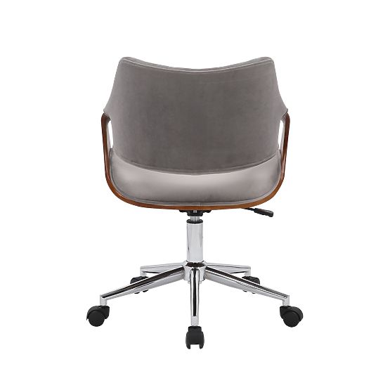 COLT Office Chair Walnut/Gray Velvet