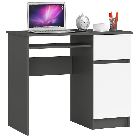 COMPUTER DESK PIKSEL PK GRAY / WHITE - RIGHT