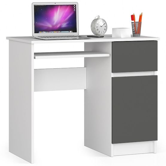 COMPUTER DESK PIKSEL PK WHITE / GRAY - RIGHT