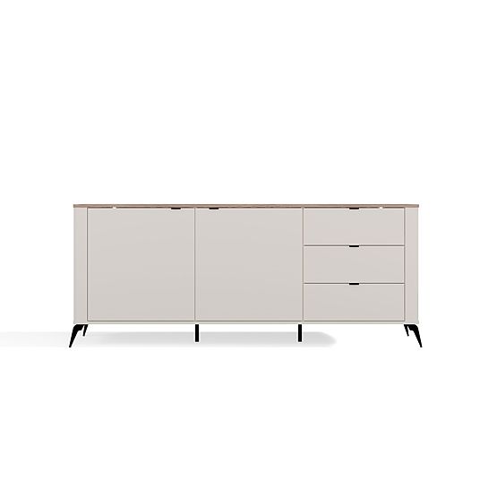 CORDOBA 2D3S Sideboard Cashmere Beige Castello Oak Cabinet 3 Drawers Soft Closing