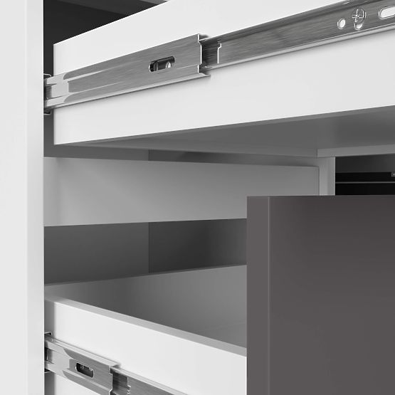 CORNER DESK B20 CLP LEFT WHITE / GRAY