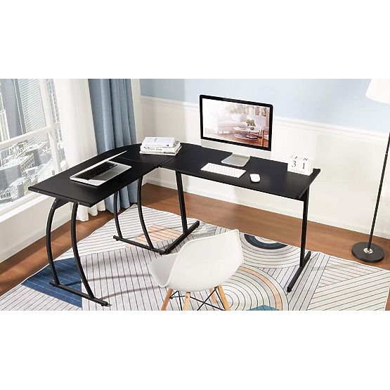 Corner Gaming Office Desk LOFT School Desk Black