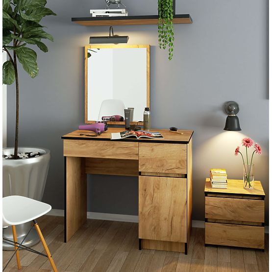 COSMETIC DRESSING TABLE WITH MIRROR P-2/SL 500x600 RIGHT PK OAK CRAFT