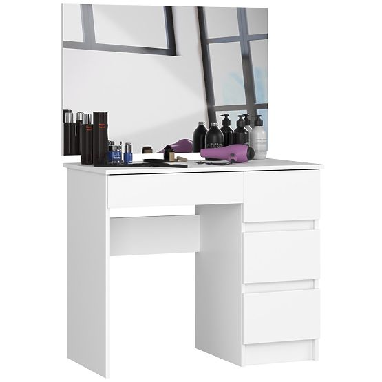 COSMETIC DRESSING TABLE WITH MIRROR T-6/SL 900x600 RIGHT PK WHITE
