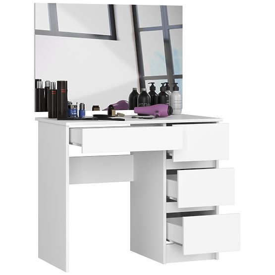 COSMETIC DRESSING TABLE WITH MIRROR T-6/SL 900x600 RIGHT PK WHITE