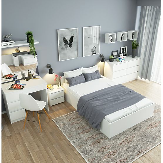 COSMETIC DRESSING TABLE WITH MIRROR T-6/SL 900x600 RIGHT PK WHITE