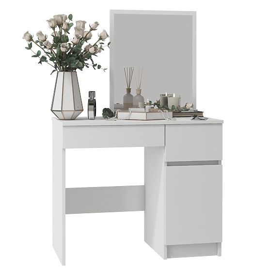 COSMETIC VANITY TABLE WITH MIRROR P-2/SL 500x600 RIGHT PK WHITE