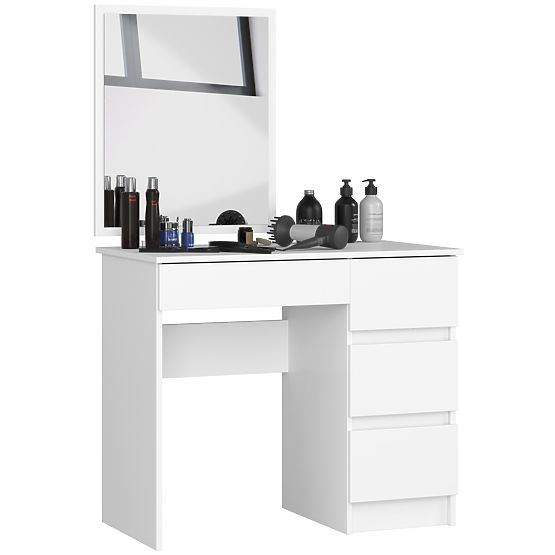 COSMETIC VANITY TABLE WITH MIRROR T-6/SL 500x600 RIGHT WHITE