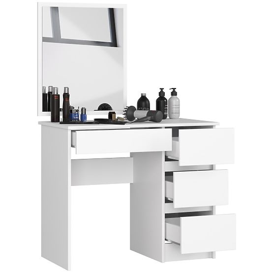 COSMETIC VANITY TABLE WITH MIRROR T-6/SL 500x600 RIGHT WHITE