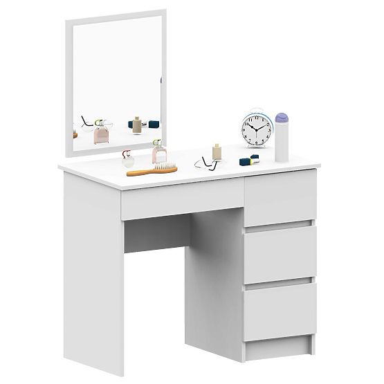 COSMETIC VANITY TABLE WITH MIRROR T-6/SL 500x600 RIGHT WHITE
