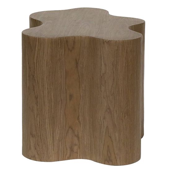 Cosmo Side Table 66 cm, Walnut, Rounded Shapes