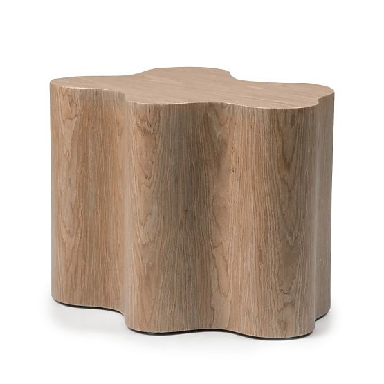 Cosmo Side Table 66 cm, Walnut, Rounded Shapes