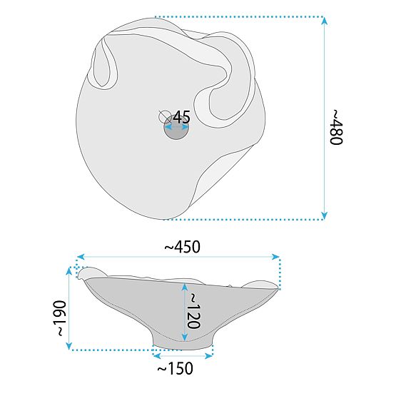 Countertop Washbasin Rea HM-12 Handmade ART