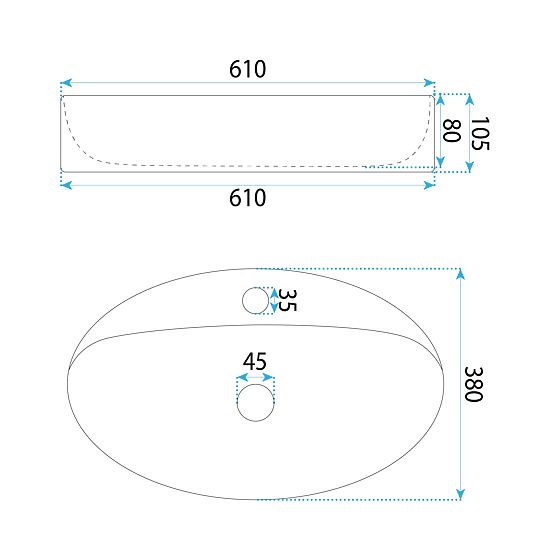 Countertop Washbasin REA Nastazja 61