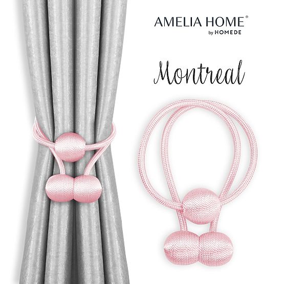 Curtains - Accessories MONTREAL Powder Pink ameliahome
