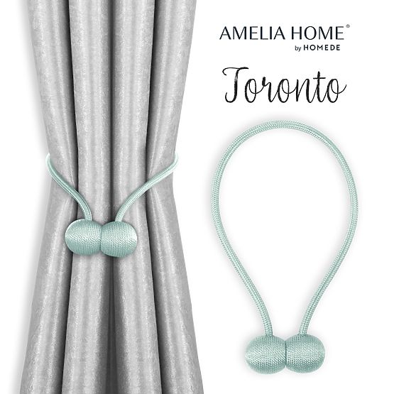 Curtains - Accessories TORONTO color light blue ameliahome