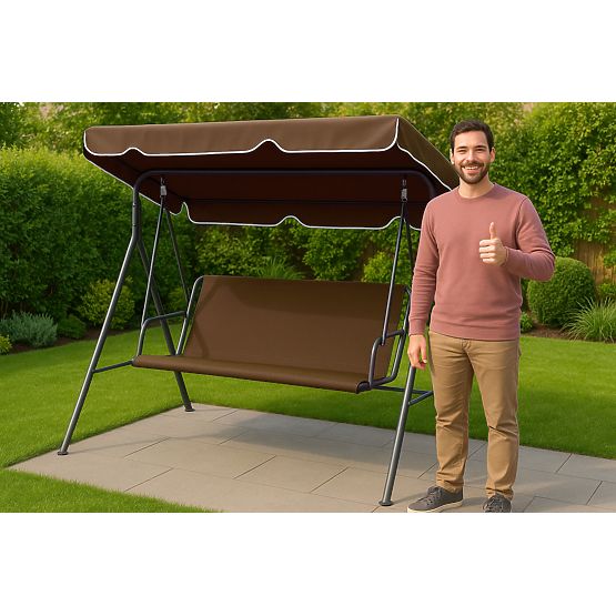 Cushion for Garden Swing 127x100 cm Brown MultiGarden