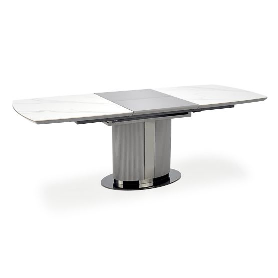 DANCAN Extendable Table, White Marble / Gray / Light Gray / Black (3p=1pc)
