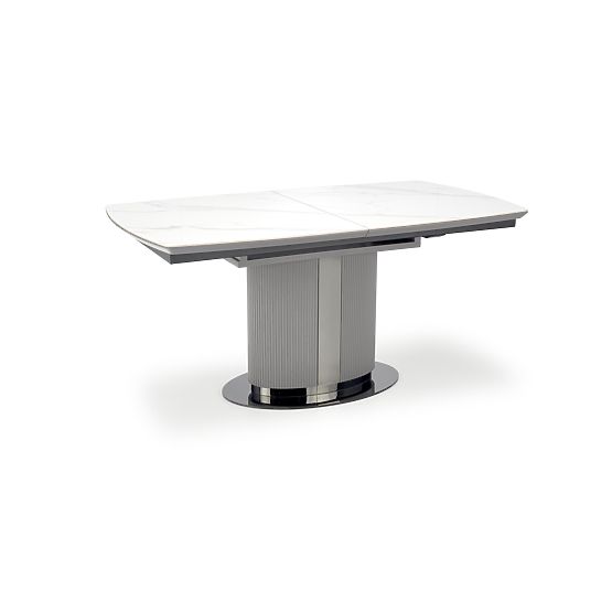DANCAN Extendable Table, White Marble / Gray / Light Gray / Black (3p=1pc)