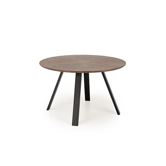 DANILO round table, top - walnut, legs - black (2p=1pc)