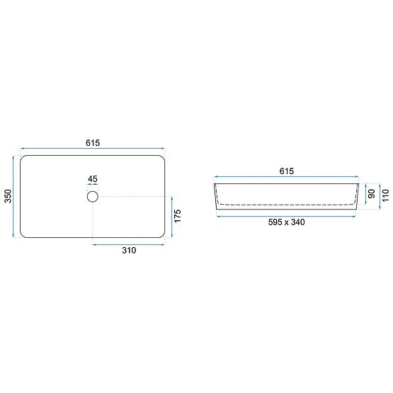 Denis Marmo Shiny Countertop Basin