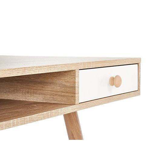 Desk B34 - White/Sonoma Oak