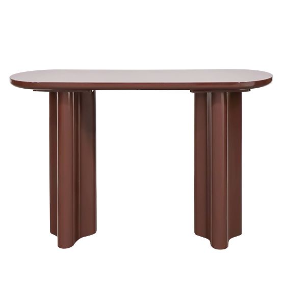 Desk/Console Jalo, Burgundy/Brown, Glossy