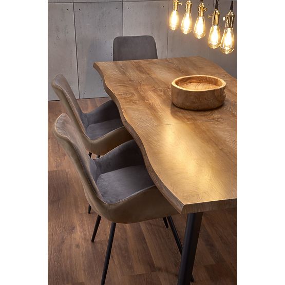 DICKSON Extendable Table 120-180/80 cm, Top - Natural, Legs - Black (2p=1pc)