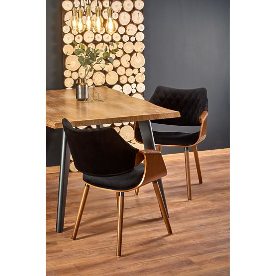 DICKSON Extendable Table 120-180/80 cm, Top - Natural, Legs - Black (2p=1pc)