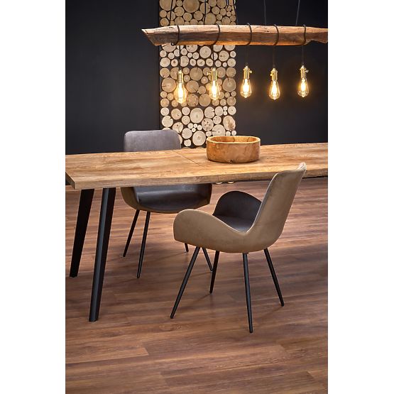 DICKSON Extendable Table 120-180/80 cm, Top - Natural, Legs - Black (2p=1pc)