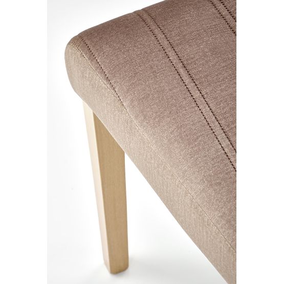 DIEGO 3 Chair Honey Oak / Quilted Velvet Stripes Upholstery - MONOLITH 09 (Dark Brown) (1p=2pcs)