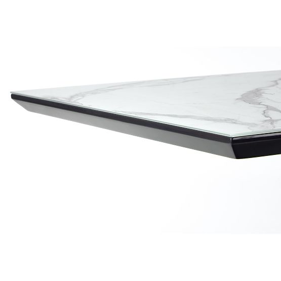 DIESEL extendable table top - white marble / dark gray, legs - black (2p=1pc)