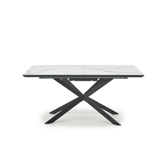 DIESEL extendable table top - white marble / dark gray, legs - black (2p=1pc)