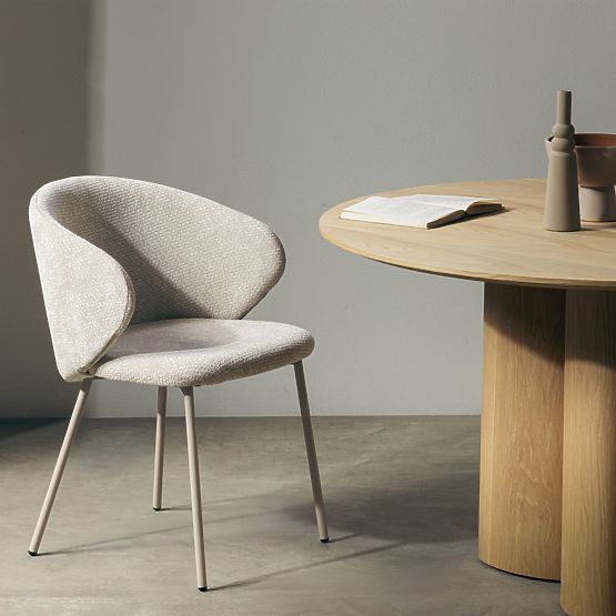 Dining Chair Adrano, Light Beige/Beige Legs