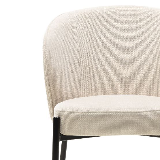 Dining Chair Avery Light Beige/Black Legs