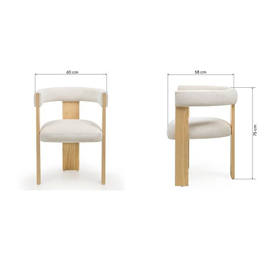 Dining Chair Bali, Beige/Ash