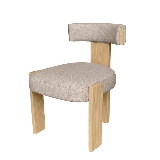 Dining Chair Bali, Wooden, Beige/Ash