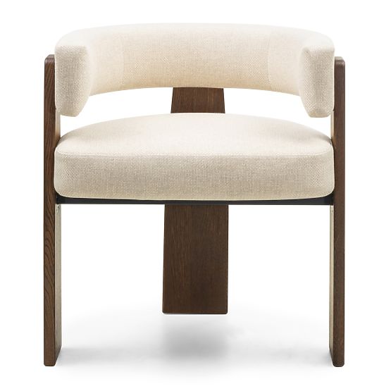 Dining Chair Bruna, Beige, Mocha Oak