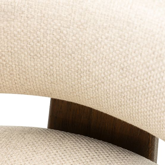 Dining Chair Bruna, Beige, Mocha Oak