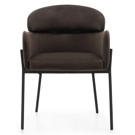 Dining Chair Granda, Chocolate/Espresso, Velvet