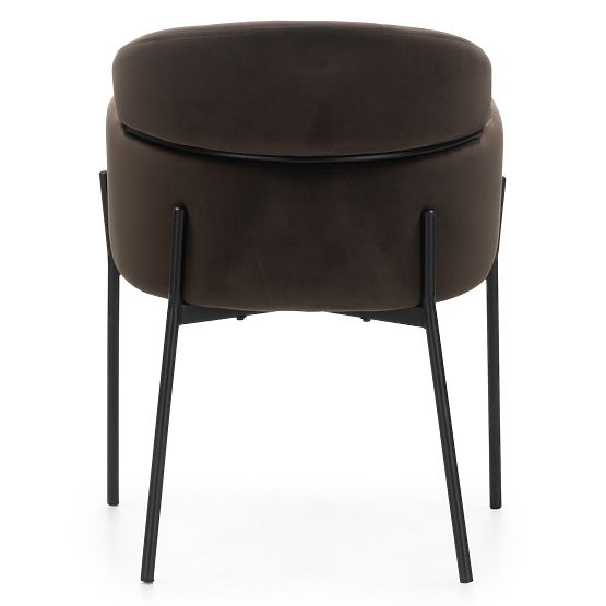 Dining Chair Granda, Chocolate/Espresso, Velvet